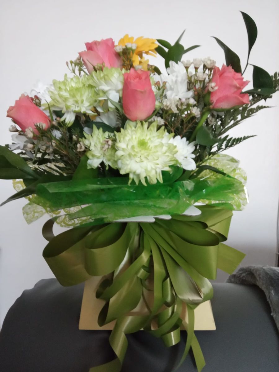 Hand-tied bouquet by Wright Stripes Floristry
